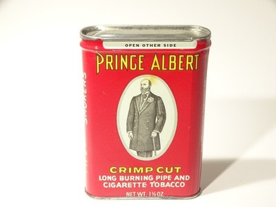  Vintage Prince Albert Crimp Cut Pipe & Cigarette Tobacco Empty TIN ~ USED ~