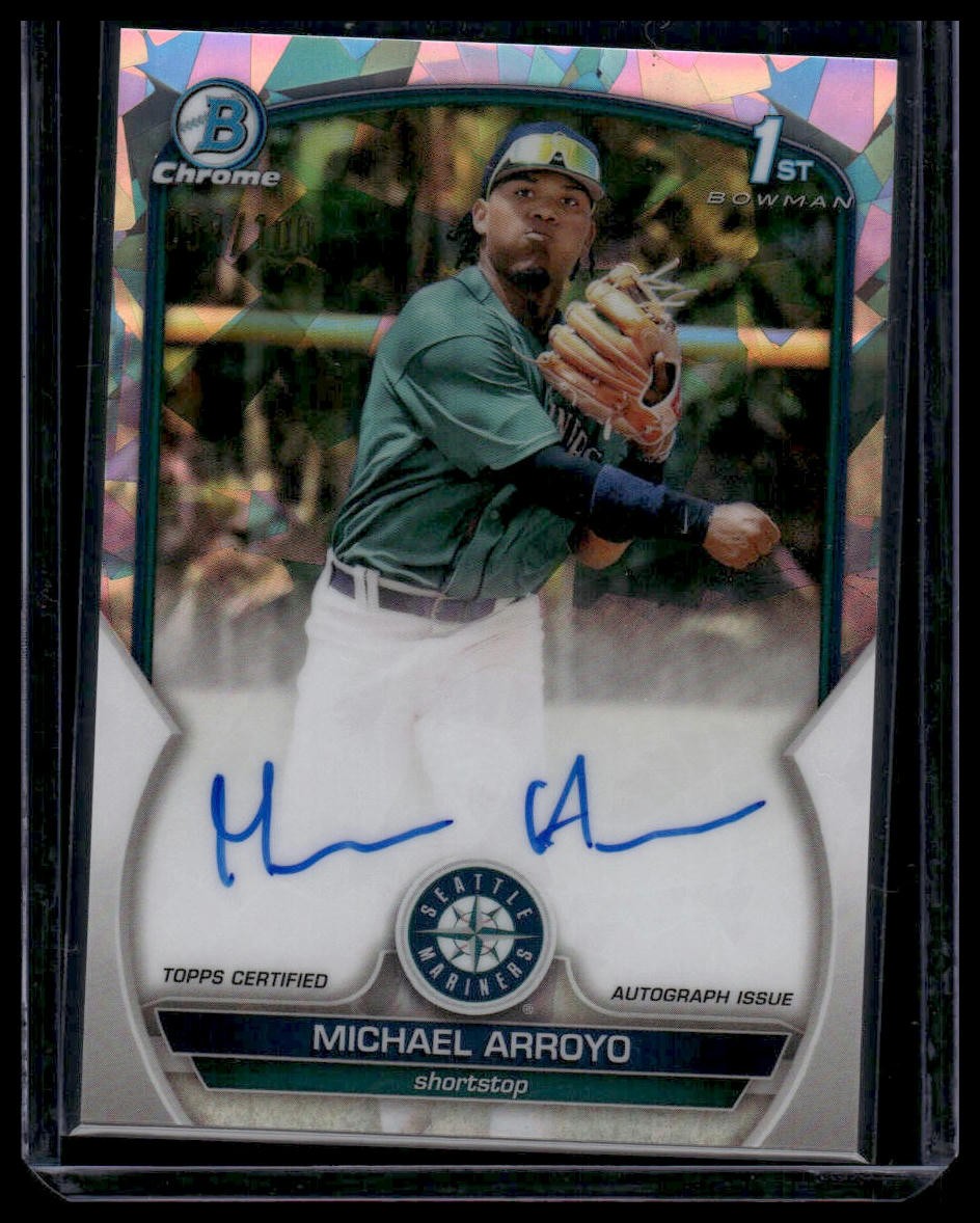 2023 Bowman #CPA-MA Michael Arroyo Chrome Prospect Auto Atomic Refractors #/100