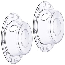 2 Pack Bathtub Drain Stoppers 6.1 Inch Bathtub Overflow Cover Transparent PVC...
