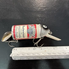 Vintage Heddon Big Bud Crankbait Lure Budweiser Can In Good Used Condition