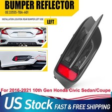 Left Rear Bezel Bumper Reflector Cover Molding for Honda Civic Sedan 2016-2021