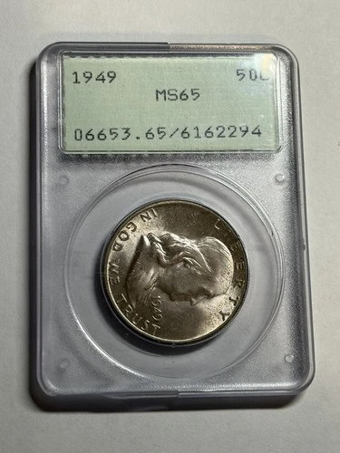 1949 P Franklin Half Dollar PCGS MS65 Rattler Old Green Holder OGH High Grade