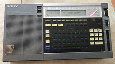 Sony ICF-2010 Desktop HF Shortwave Receiver PLL Synthesized Timer Black w/ AC