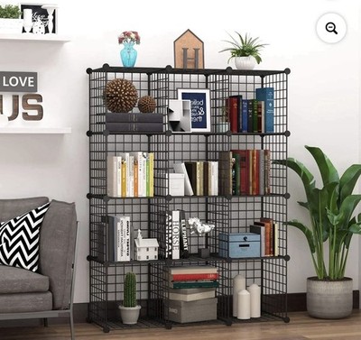 Wire Cube Storage, 16 Cube Storage Organizer Metal, C Grids Storage Bins Shelvin