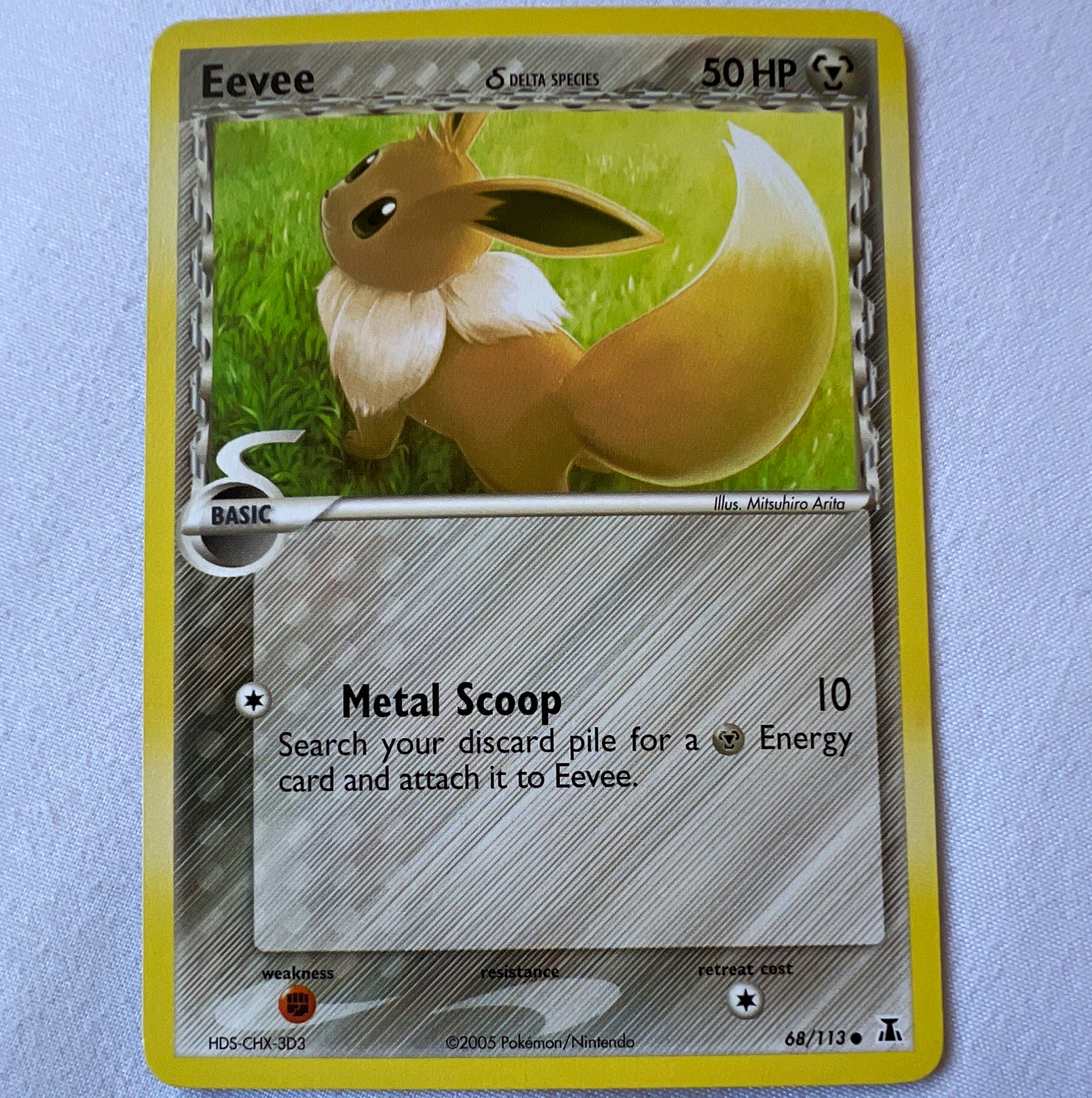 Pokemon Eevee 68/113 EX Delta Species 2005 Eng Reg Common 50HP Basic