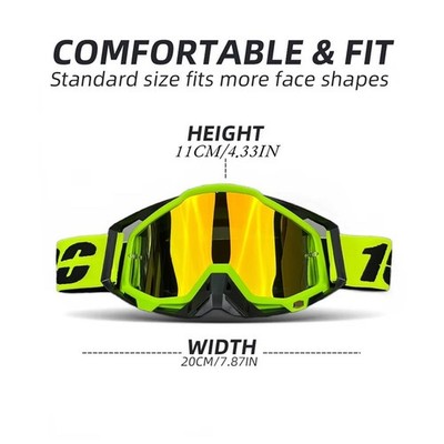Hot Motorradbrille für Herren - MX Motocross, Dirt Bike, ATV, Ski, Radfahren