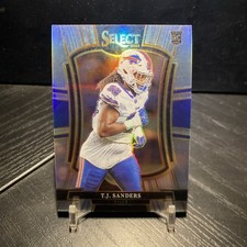 TJ Sanders 2025 Panini Select Premier Rookie SILVER PRIZM  #185 RC Bills
