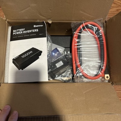 Pure Sine Wave Inverter 1000W 12V DC to 120V AC Converter RV Boat Home