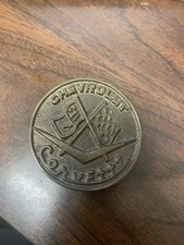 Chevrolet Corvette Brass Belt Buckle With 829 On Back