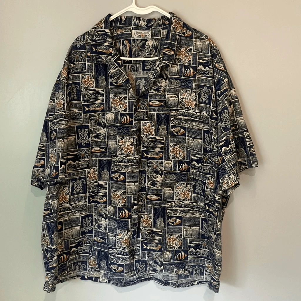 Pacific Legend 4X Hawaiian Button Down Short Sleeve Cruise Vacation Hawaii #700