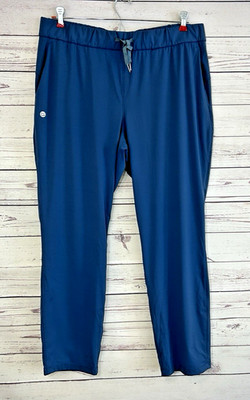 Gradual Womens High Rise Jogger Pants Pockets Elastic Waist Size XXL Blue NWT
