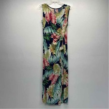 JM Hawaii Size Xl Women's Navy-Multicolor Pattern Maxi Dress
