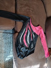 Leotard Gymnastics 14y Pink And Black.