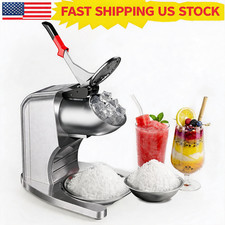 Ice Crusher Machine Electric Shaved Ice  Snow Cone Maker for Home Bar 2000RPM