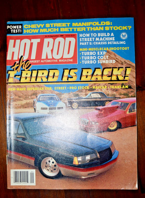 Hot Rod Magazine September 1984 Ford Thunderbird Turbo Colt Sunbird Exp