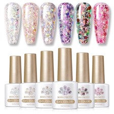 Born Pretty Glitter Sequins Gel Nail 0.34 Fl ...