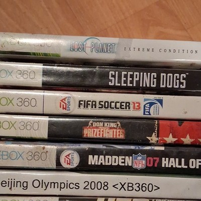 Microsoft Xbox 360 Game Lot w/ Cases: Sleeping Dogs, Lost Planet, FIFA 13