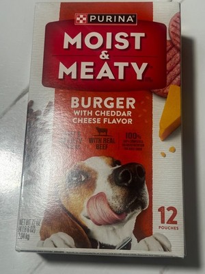 Purina Moist & Meaty Burger with Cheddar Cheese Flavor - 12 Pouches 72 oz