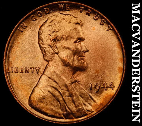 1944 Lincoln Wheat Cent- Red- Choice Gem Brilliant Uncirculated+++++ #J4052