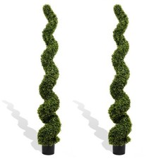 6FT Spiral Topiary Trees Artificial -2pcs/set