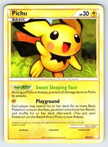 Pichu 28/123 2010 HeartGold SoulSilver Pokemon Card TCG Non Holo Rare - Nm/Vlp