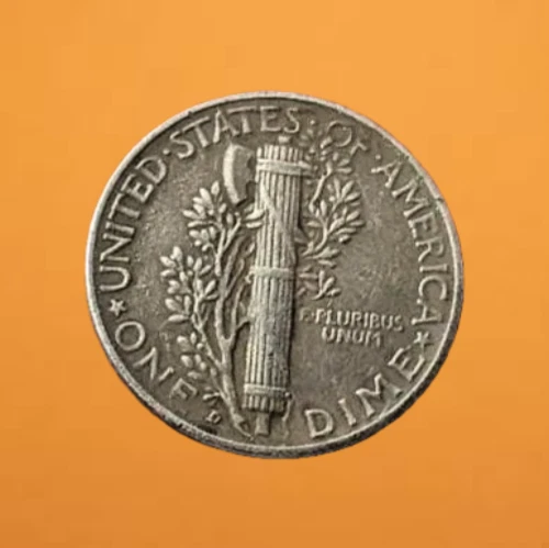 Moneda de diez centavos Mercury 1916 D - dólar circulado primer año Foto 2 de 2