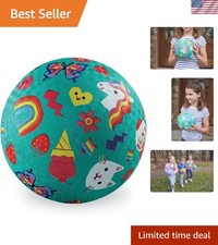 Smiley 5-Inch Bouncy Ball for Kids - PVC-Free, Ideal for Indoor and Outdoor Fun