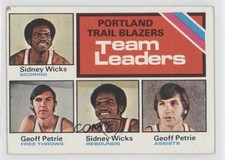 1975-76 Topps Team Leaders Sidney Wicks Geoff Petrie #131 0o9