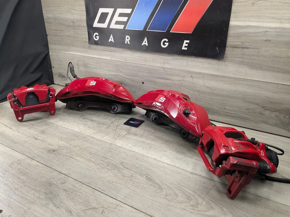 Juego de pinzas de freno delanteras traseras rojas Sport Line 18-24 OEM AUDI A4 A5 S4 Q5 SQ5 Foto 2 de 4