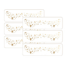 6Pcs Women Girl Face Gold/Silver Shine Body Temporary Tattoo Freckle Art Sticker