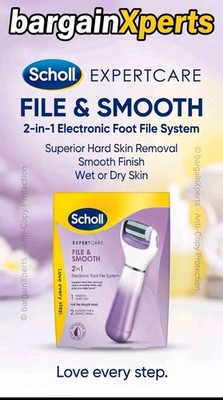 Scholl Expertcare Feile & glattes 2 in 1 elektronisches Fußfeilensystem       