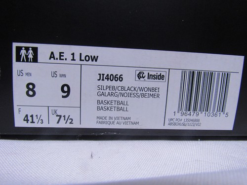 Anthony Edwards 1 Low -Silver / Black / Beige- JI4066 Rozmiar 8 Mężczyźni / 9 Wom- adidas - Zdjęcie 15 z 16