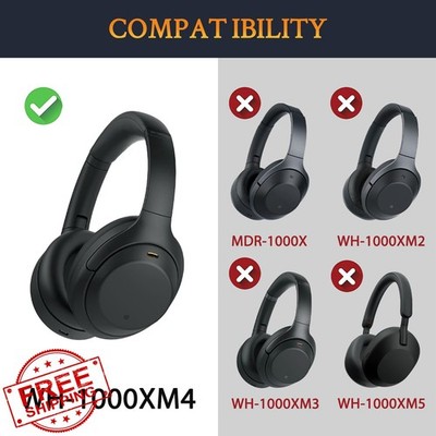 SOULWIT Headband Cover for Sony WH-1000XM4 Headphones, Silver Replacement Pad