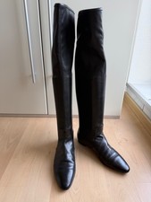 Damen Stiefel Leder, Over The Knee,  schwarz Gr. 39  , hervorragender Zustand