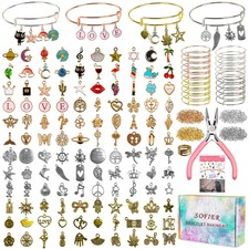 Sofier 542pcs Bangle Bracelet Making Kit DIY Jewelry 7 to 8 inches, Multiple