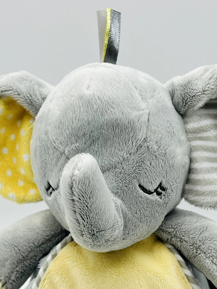 Douglas Baby Joey Gris Elefante Acurrucado Lovey Peluche Manta de Seguridad Pájaro Foto 3 de 4