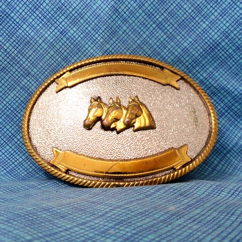 Лошади ремень пряжка трофей ковбой Cowgirl родео немецкий серебро винтажный 80-х .SHY577 - Изображение 2 из 4