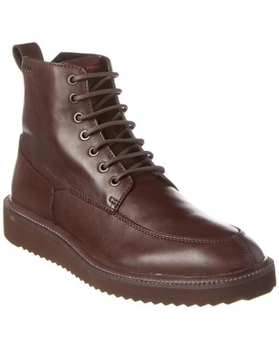 HUGO BOSS Stiefel Stiefelette Boots Leder District Herren Braun EU 44 UK 10 NEU