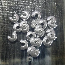 Brass Crimp Bead,Knot Covers,Nickel Free, Silver, 5mm, 100pce, Free Post OZ SELL