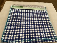 TABLE RUNNER BLUE PLAID 16IN X 72IN