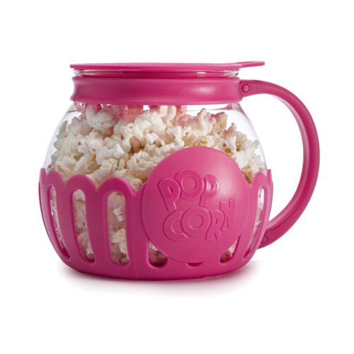Ecolution Micro-Pop Popcorn Popper 1.5Qt Pink BPA Free Silicone Lid