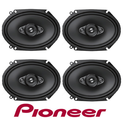 2 Pairs of Pioneer 6''x8'' 4-Way 350 Watt Car Audio Speakers TS-A6880F