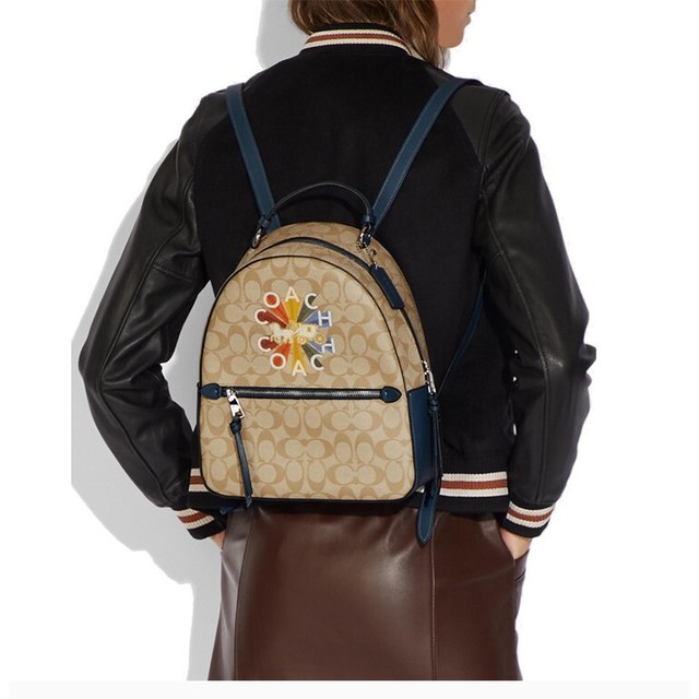 New Coach Signature Medium Jordyn Backpack Bag / Purse ...