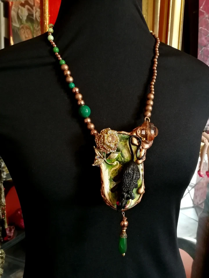 joyería art deco nuevo collar estilo retro colgante mujer encanto joyas de lujo Foto 4 de 4