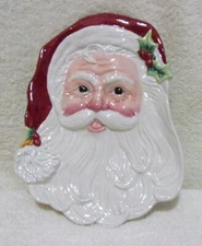 FITZ AND FLOYD DEAR SANTA CANAPE DISH TRAY SNACK