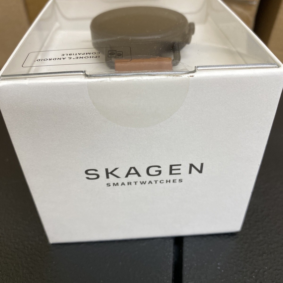 Sakagen - SKAGEN スマートウォッチ DW10S1 Skagen DW10S1 Brown Band Black Case Leather Bluetooth Android