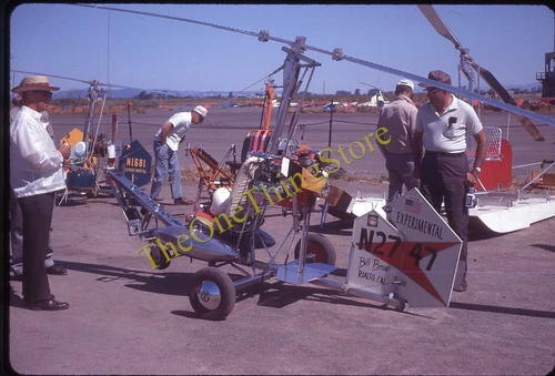 Experimental Aircraft Gyroplane 1960s 35mm Slide N2747