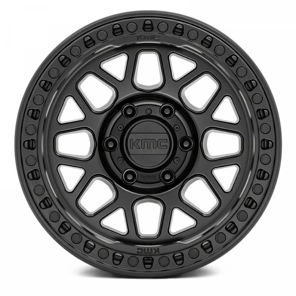 20 BLACK KM549 KMC WHEELS RIMS 8x180 2500 3500 FUEL RHINO Foto 3 de 4