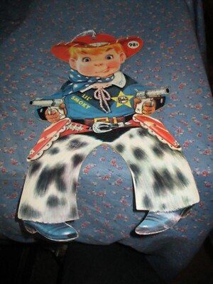 Vintage Halco Lil' Smoky Cardboard Card for Holster Set Hangs About 12 5/8'' High