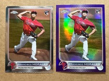 Francisco Morales 2022 Topps Chrome Base & Purple Parallel Baseball Cards.RC
